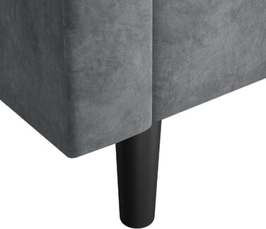 Місний диван Yaheetech з функцією сну, розкладний диван 159 см з оксамитової тканини, невеликий розкладний диван, спальна зона 140,5 94 см, для вітальні/спальні, темно-сірий, 2-