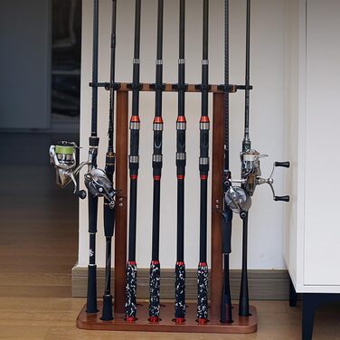 Тримач для вудок, підставка для вудок для гаража, підлогова підставка, вертикальний тримач для зберігання вудок, органайзер для риболовлі