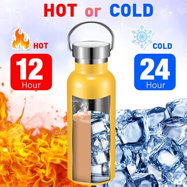 Мл з нержавіючої сталі Спортивна пляшка для води з подвійними стінками з ізоляцією з кришкою з ручкою Металева пляшка для води Баг