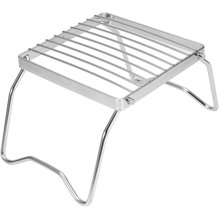 Складана решітка для гриля, портативний гриль для багаття з сумкою для зберігання, решітка для гриля з вугілля з нержавіючої сталі 16x16 см, тримач для горщика, аксесуари для кемпінгу для приготування їжі, пікніків, піших прогулянок, риболовлі, походів