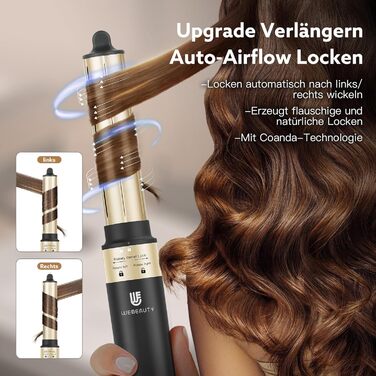 В 1 фен-щітка та стайлер для волосся, 110 000 об/хв високошвидкісний фен з негативними іонами, швидке висихання, набір щіток з теп