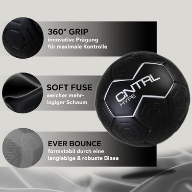 Гандбольний м&39яч CHAIZ CNTRL Hype Grip BLACK Тренувальний та змагальний м&39яч Розмір 2 та 3 Гандбольний м&39яч для жінок та чоловіків в комплекті чохол для м&39яча