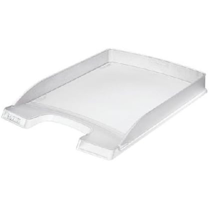 Лоток для листів Leitz Flat A4, упаковка з 10 шт. , високоякісний лоток для листів, штабельований настільний органайзер, сумісний із серією Plus, прозорий, 52370003 прозорий, 10 шт. (35,7 x 25,5 x 3,5 см)