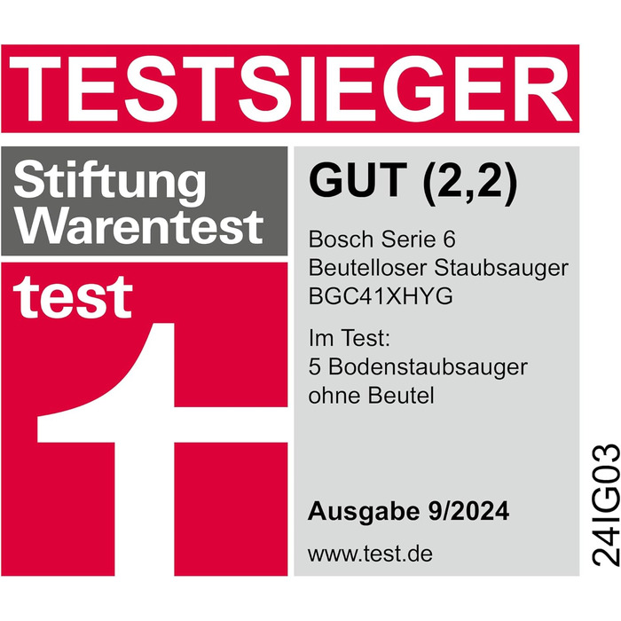 Безмішковий пилосос Bosch серії 6 BGC4HYG, пилосос, ідеально підходить для алергіків, гігієнічний фільтр, 10-річна гарантія на дви