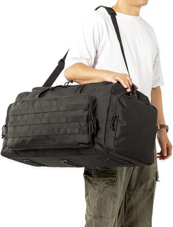 Суперякісна велика дорожня сумка об&39ємом 65 літрів, вантажна сумка з осіннім верхом для спортивного спорядження, лижного спорядження та обладнання, міцна та довговічна (чорна)