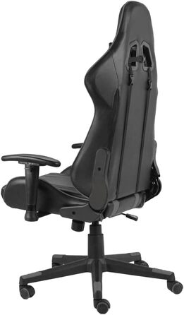 Ігрове крісло поворотне сірого кольору з ПВХ