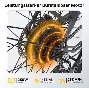 Електровелосипед Eleglide T2, трекінговий велосипед 27,5 дюймів, електровелосипед для чоловіків та жінок з гідравлічними дисковими гальмами, акумулятор 36 В 13 Аг, запас ходу 100 км, електричний велосипед з 7-ступінчастою коробкою передач, міський велосип