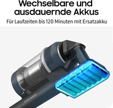 Акумуляторний пилосос Samsung Jet 95 Akku PetPRO, 210 Вт, вкл. запасний акумулятор, автономну зарядну станцію Z-Station та інші ак