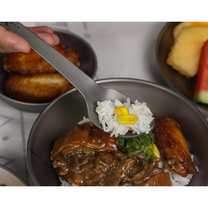 Титанові ложки, виделки, ножі, набір столових приборів, надлегкі столові прибори для кемпінгу, портативні невеликі столові прибори, столові прибори для домашнього приготування їжі, столові прибори для подорожей, столовий посуд, столові прибори для подорож