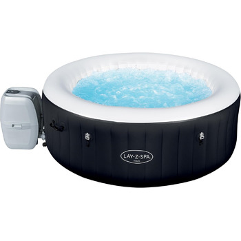 Гідромасажна ванна Bestway LAY-Z-SPA Miami AirJet, 180 x 66 см, 2-4 людини, кругла, чорна