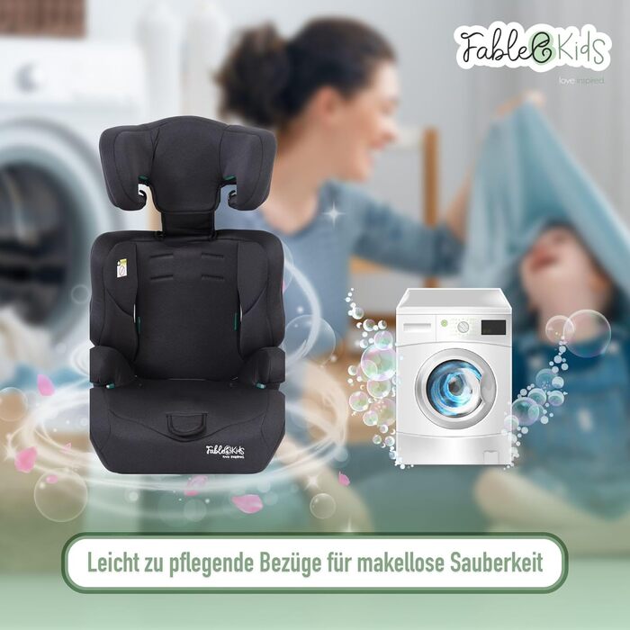 Дитяче автокрісло FableKids 3-точкові ремені безпеки дитяче автокрісло від 15 М. автокрісло для дітей 76-150 см дитяче автокрісло