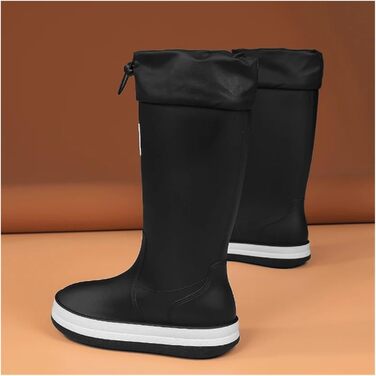 Чоловічі гумові чоботи, високі, водонепроникні, нековзні, для використання на вулиці, садівництва, роботи та відпочинку, зелені плюшеві, розмір 44 EU