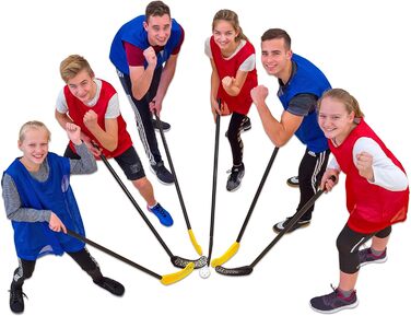 Набір хокейних ключок Betzold Uni-Hockey Set Pro - 12 хокейних ключок, м&39ячі на 3 отвори, флорбольні, просунуті, без кольору