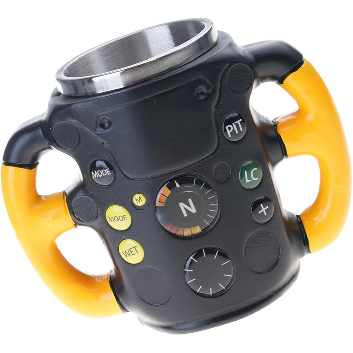 Чашки для керма з нержавіючої сталі та смоли для фанатів гонок, можна мити в посудомийній машині, кавові кружки