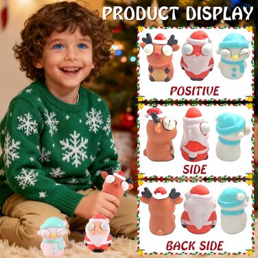 Набір іграшок-антистрес Squeeze Toy, 3 шт., різдвяна тематика