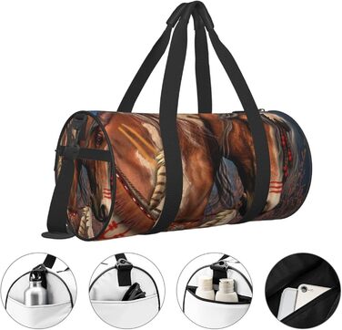 Дорожня сумка-мішок Конячка, універсальна спортивна сумка для чоловіків та жінок, коричнева