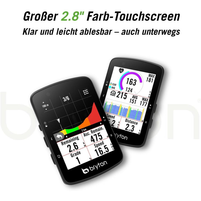 Велокомп'ютер Bryton Rider 650 E, 2.8 дюйма, ANT/BLE, Електроніка/Пластик, Чорний