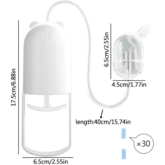Назальний аспіратор для немовлят дитячий назальний аспіратор без шуму - Snot Sucker, ручний очищувач носа для щоденного використання під час подорожей Fulenyi
