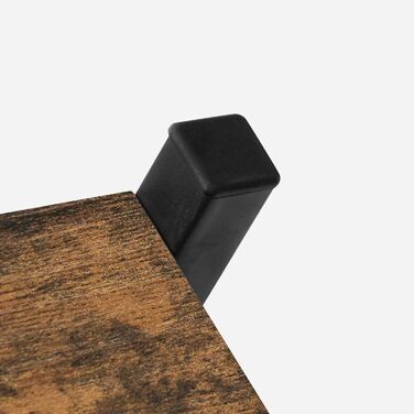 Стелаж для спецій, 2-рівневий органайзер та тримач, полиця для зберігання, промислова кухонна полиця, для кухні, офісу, вітальні та ванної кімнати, вінтажний коричневий та чорний XSR28BR