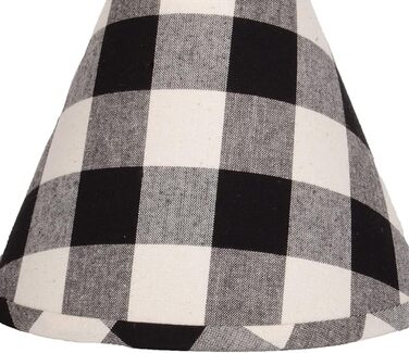 Домашні колекції від Raghu Buffalo Check Lampshade, чорний/маслянка