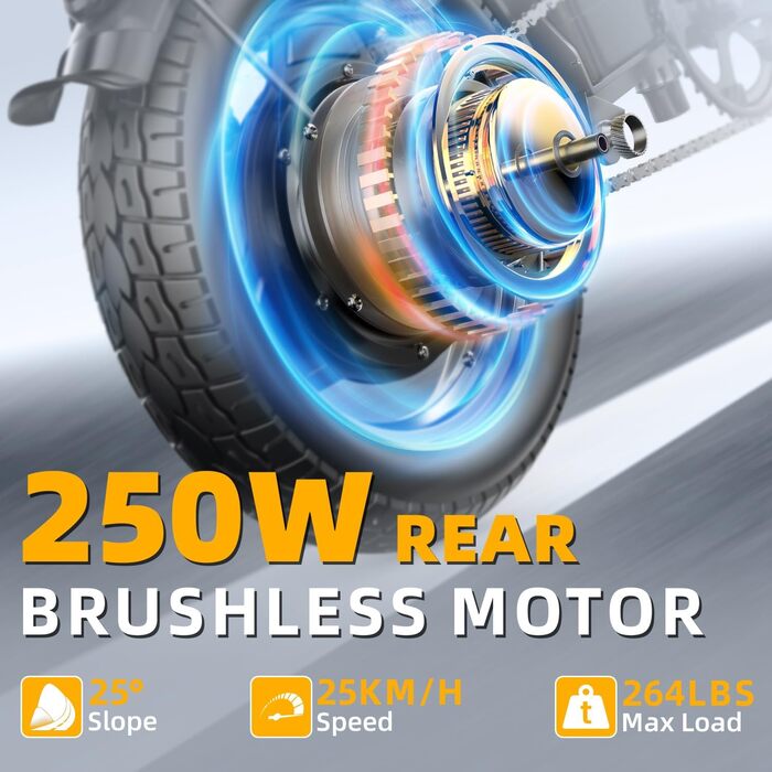 Складаний електровелосипед DEEPOWER, Електричні велосипеди, знімний акумулятор 48 В 10/13/17,5/30 Аг, двигун 250 Вт, подвійні дискові гальма, електровелосипед для дорослих K06-17,5 Аг