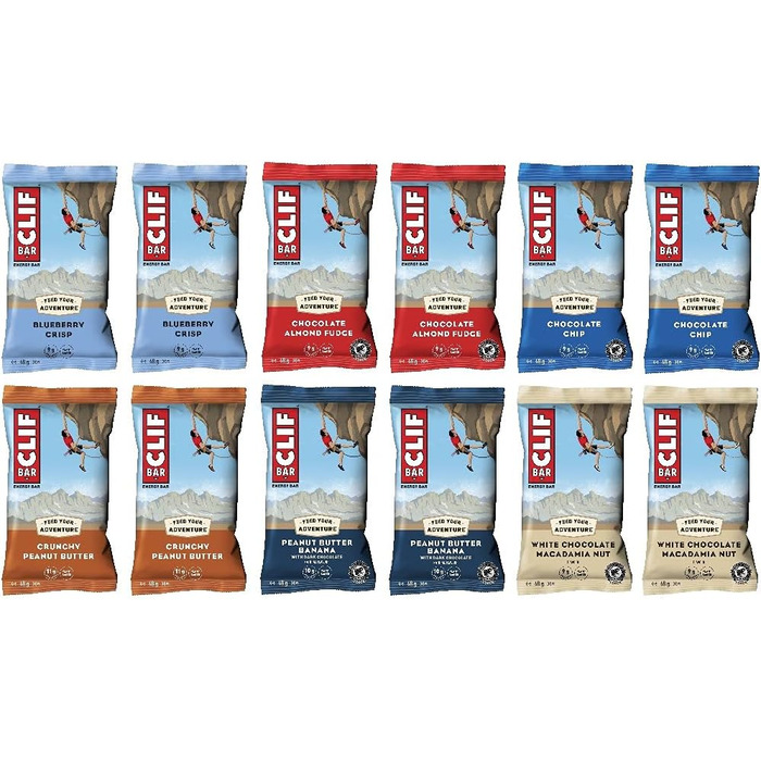 Енергетичний батончик Clif Bar Variety, пробна упаковка 12x68 г, мікс 68 г (12 шт.)