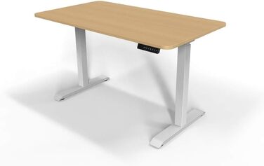 Каркас столу Mcombo з електричним регулюванням висоти, столи для роботи сидячи та стоячи, з 2 двигунами, 2-ступінчаста телескопічна конструкція, керування пам&39яттю (білий), для будь-якого стандартного офісного столу