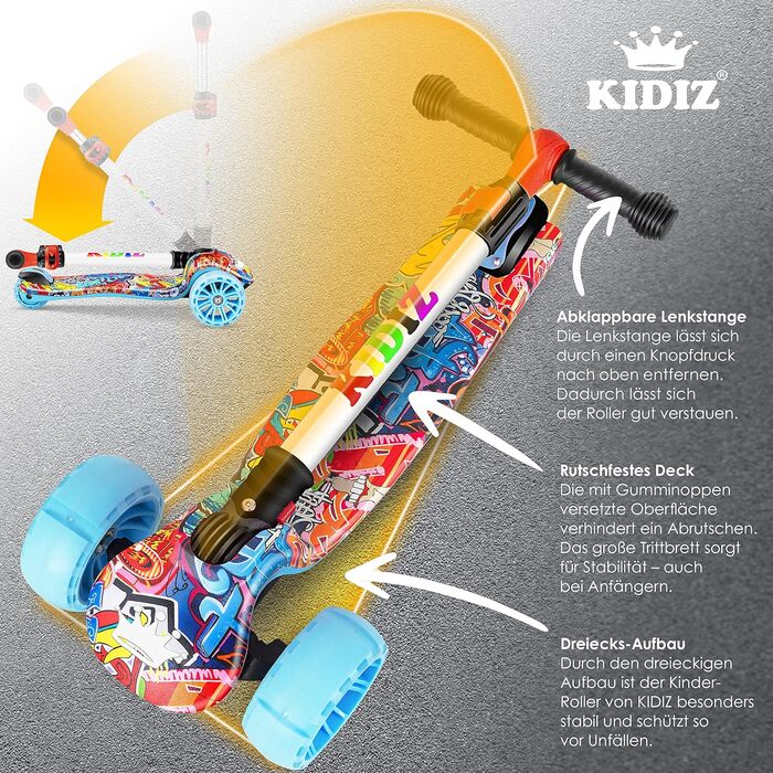 Самокат дитячий самокат X-Pro2 триколісний самокат з PU LED підсвічуванням коліс дитячий самокат складний педальний самокат регуль