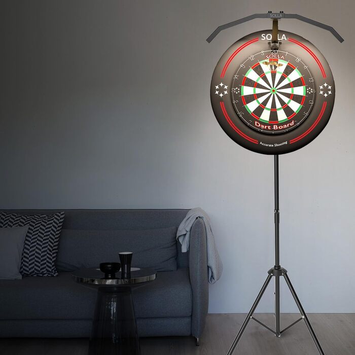 Світлодіодний складаний ліхтар для мішень для дартсу SOLLA, портативне освітлення TOR135 для всіх видів мішень для дартсу, регульований кут променя та яскравість, професійні аксесуари для мішень для дартсу з підсвічуванням