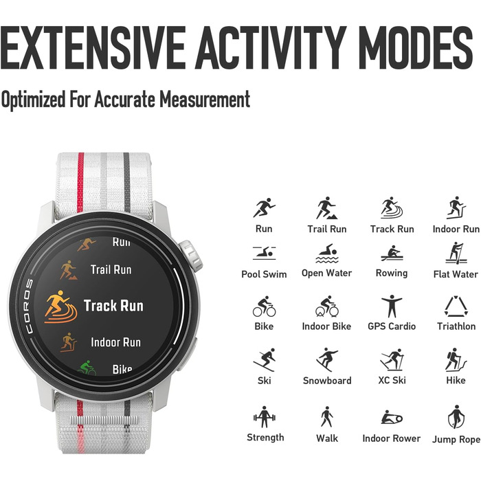 Спортивний годинник COROS PACE 3 з GPS, легкий та зручний, 17 днів роботи від батареї, двочастотний GPS-годинник для бігу, вимірювання серцевого ритму, навігація, відстеження сну, біг, велоспорт та катання на лижах (чорний силікон)