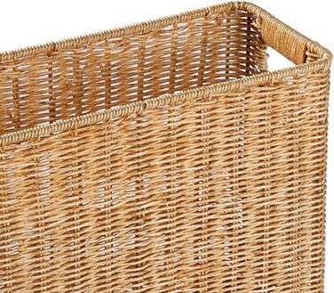Багатофункціональний кошик для журналів Baoblaze з ротанга, що нагадує кошик, для вітальні, світло-коричневий
