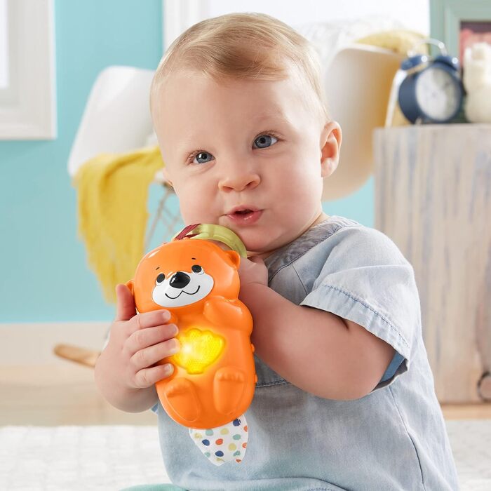 Чуттєва дитяча ігрова ковдра Fisher-Price HBB74-5, м'який ігровий килимок із сенсорними іграшками, шість знімних іграшок для активності, дитяче обладнання від народження зменшена упаковка