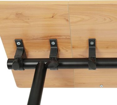 Підставка для ноутбука з регульованою висотою, дерев'яна, ергономічна. З коліщатками, поворотна, з антиковзким покриттям (Жовте дерево 60 x 34.5 x 90 см)