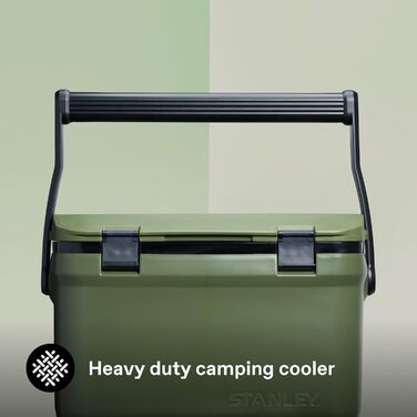 Вуличний холодильник Stanley 1913 Adventure 6,6 літрів Polar - Маленький кемпінговий холодильник - Без бісфенолу А - Кришка також функціонує як сидіння - Міцний ізольований бокс без електрики - Герметичний 15,1 л, хакі