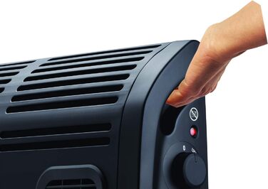 Конвекторний обігрівач Rowenta CO3035 Vectissimo Два рівні потужності Електричний обігрівач Для використання в приміщенні Для кімнат площею до 25 м, Чорний Конвектор