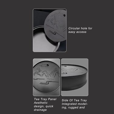 Набір для чаювання Луокуте Пурий Ті Гунфу, термостійкий чайник та 4 чашки по 30 мл, ідеальний для подорожей, відпочинку на природі та офісу