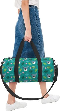 Милий Коала та Тропічні Рослини, Зелена Сумка для Подорожей, Спортивна Сумка, Сумка на Вихідні, Дорожня Сумка, Сумка для Відпочинку, Ручна Подорожня Сумка