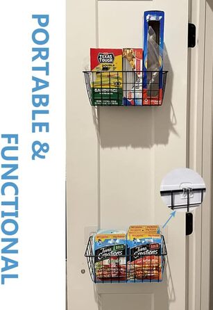 Організатор для дверей шафи MaraFansie, настінні дротяні кошики, підвісний кошик, полиця для шафи та комори, організація та кухня,