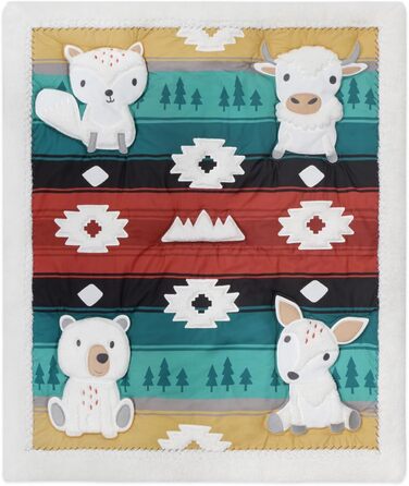 Комплект дитячої постільної білизни Peanutshell Woodland, підодіяльник для хлопчиків або дівчаток, комплект постільної білизни з 4