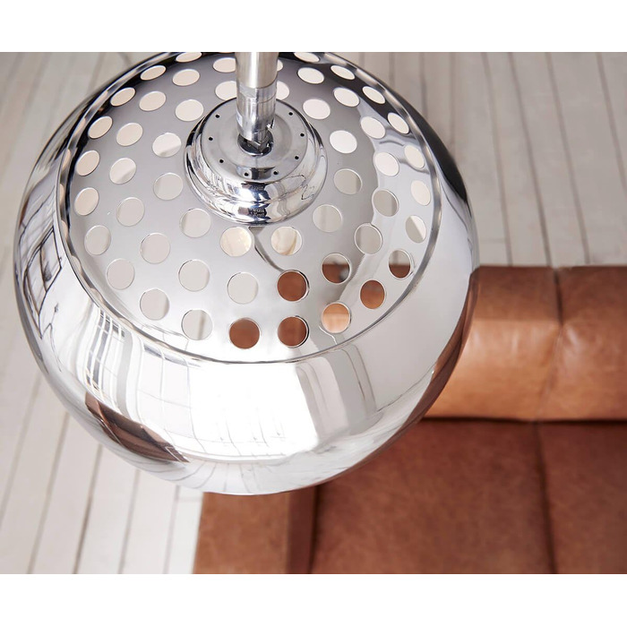 Торшер Big-Deal Deluxe Silver хромований з диммером і бетонною основою Arc Lamp Concrete W223 x D49 x H240 см