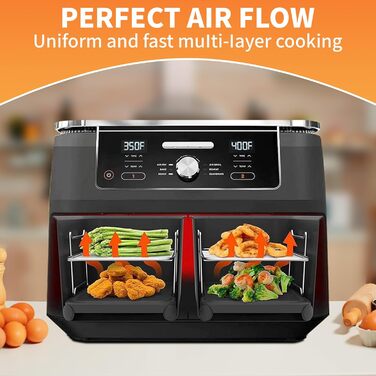 Аксесуари для фритюрниці Ninja, 10 шт. аксесуарів Ninja Af300eu Af400eu Foodi Dual Zone, 7.6L-9.5L Аксесуари для фритюрниці Ninja