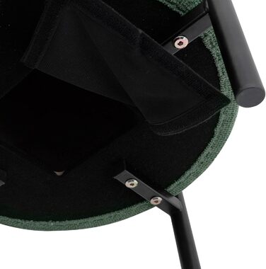 Сучасний табурет, низький пуф-підніжка, темно-зелений, поліестерова тканина, сталь, м&39який, круглий, для вітальні - Розміри ВxШxГ 43,5 x 38 x 38 см - Арт. RE7060