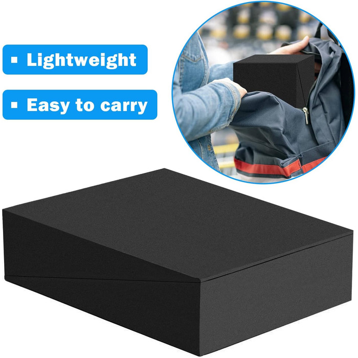 Дошки для йоги, похилі дошки для розтяжки та балансу, покращують глибокі присідання, 28 x 25 x 9 см, чорні, 2 шт.