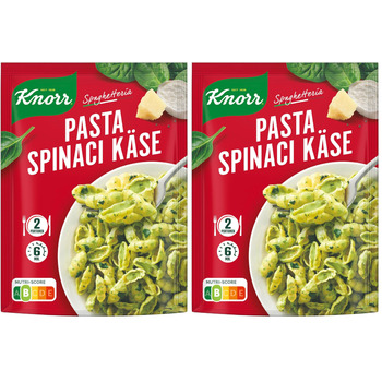 Готова страва Knorr Spaghetteria Паста зі шпинатом та сиром, 2 порції (набір з 2 упаковок)