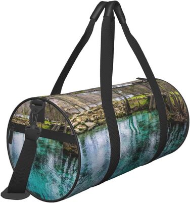 Спортивна сумка для подорожей, малюнок Флорида Спрінгс, Чорна, Універсальний розмір, Дорожня сумка