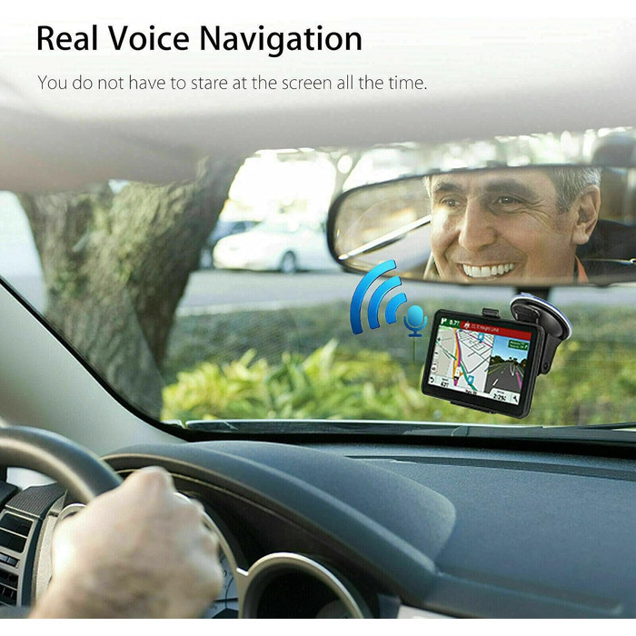 Автомобільні навігаційні пристрої Riloer Портативний автомобільний GPS-навігатор, 7-дюймовий для вантажівок, ємнісний сенсорний екран HD-карта FM, 3D-консоль автомобіля, Європи та інформація про дорожній рух у режимі реального часу