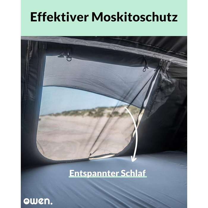 Намет на дах Owen Two Доступний з опцією тенту Кольори на вибір Просторий, комфортний намет на дах автомобіля Ідеально підходить для кемпінгу з автомобілем Універсальний аксесуар для кемпінгу Сірий з тентом