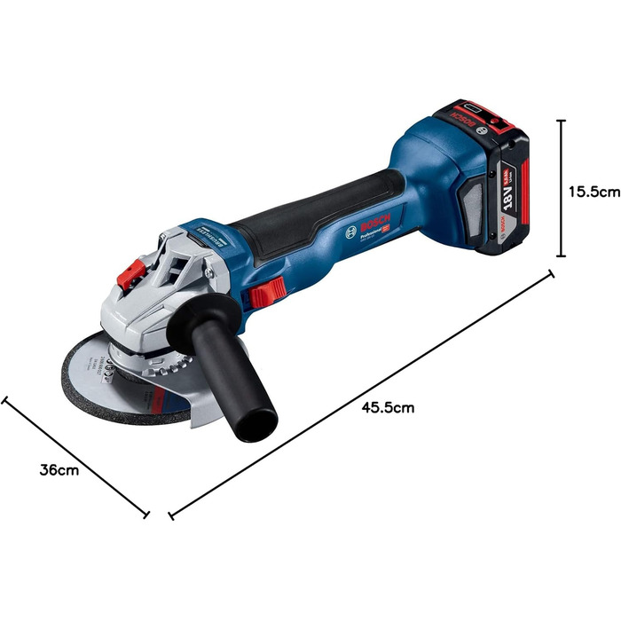 Акумуляторна кутова шліфувальна машина Bosch Professional 18V System GWS 18V-10 (Ø диска 115 мм, вкл. L-BOXX, без акумулятора/заря
