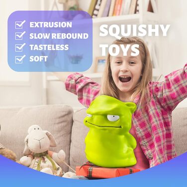 Іграшка-антистрес ANBOOR, великий зелений монстр Squishy, 24.9 см