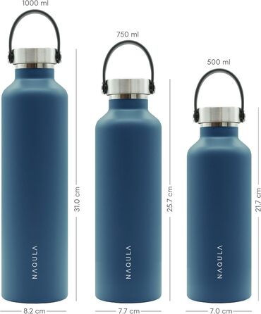 Термос об&39ємом 750 мл з ручкою для перенесення та знімним заварювачем для чаю або фруктів. Герметична пляшка з нержавіючої сталі, підходить для газованих напоїв, ізольована, зберігає напої гарячими та холодними. (Синій) Синій 750 мл